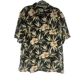 Bahama Bay Club Tropical Hawaiian Short Sleeve Button Down Shirt Mens Medium